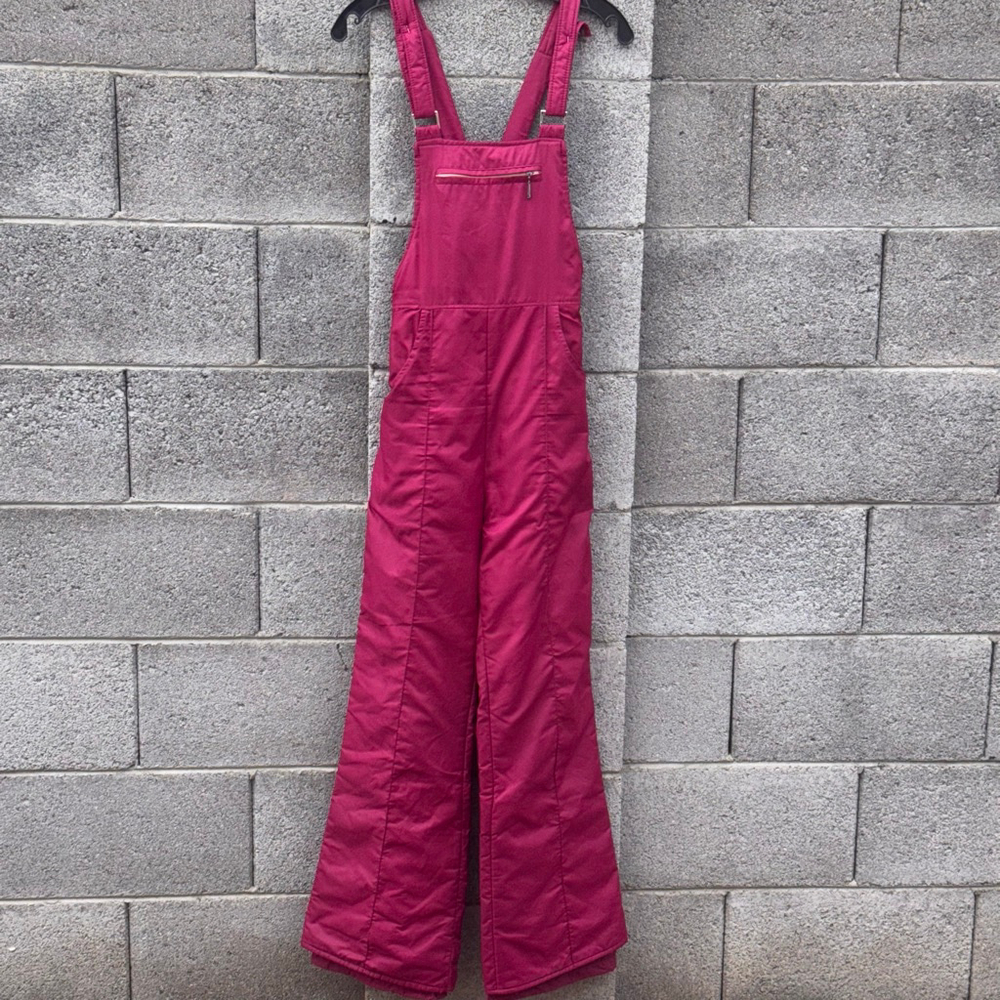 Vintage Alpine Designs Pink Ski & Snow Bib Overalls XS - Small